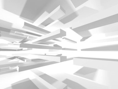 Soyut geometrik mimari arka planda beyaz gölgeler ile