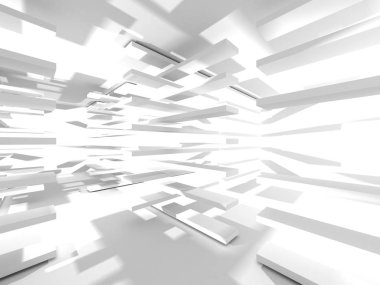 Soyut geometrik mimari arka planda beyaz gölgeler ile