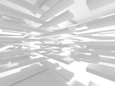 Soyut geometrik mimari arka planda beyaz gölgeler ile