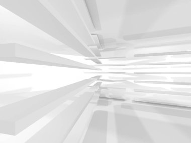 Soyut geometrik mimari arka planda beyaz gölgeler ile