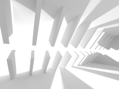 Soyut geometrik mimari arka planda beyaz gölgeler ile