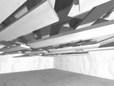 Soyut geometrik mimari arka planda beyaz gölgeler ile