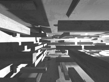 Soyut geometrik mimari arka plan beton doku ile