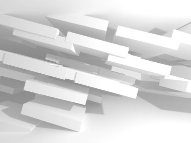 Soyut geometrik mimari arka planda beyaz gölgeler ile