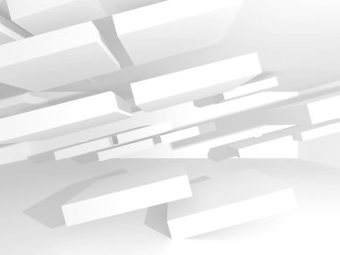 Soyut geometrik mimari arka planda beyaz gölgeler ile