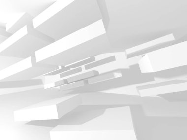 Soyut geometrik mimari arka planda beyaz gölgeler ile