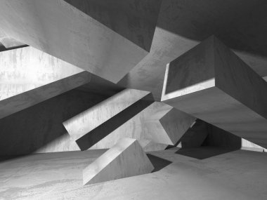 Soyut geometrik mimari arka plan beton doku ile