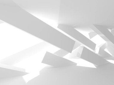 Soyut geometrik mimari arka planda beyaz gölgeler ile