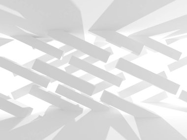 Soyut geometrik mimari arka planda beyaz gölgeler ile