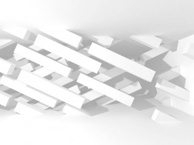 Soyut geometrik mimari arka planda beyaz gölgeler ile