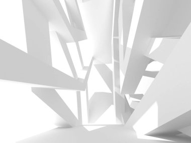 Soyut geometrik mimari arka planda beyaz gölgeler ile