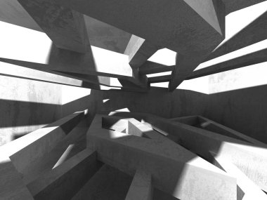 Soyut geometrik mimari arka plan beton doku ile