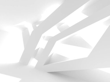 Soyut geometrik mimari arka planda beyaz gölgeler ile