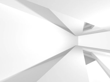 Soyut geometrik mimari arka planda beyaz gölgeler ile
