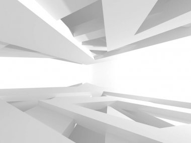 Soyut geometrik mimari arka planda beyaz gölgeler ile