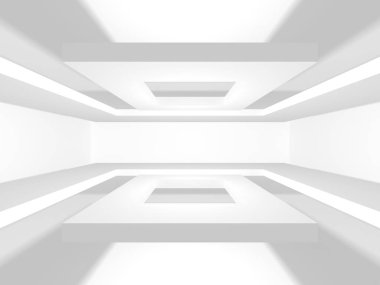 Soyut geometrik mimari arka planda beyaz gölgeler ile