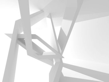 Soyut geometrik mimari arka planda beyaz gölgeler ile