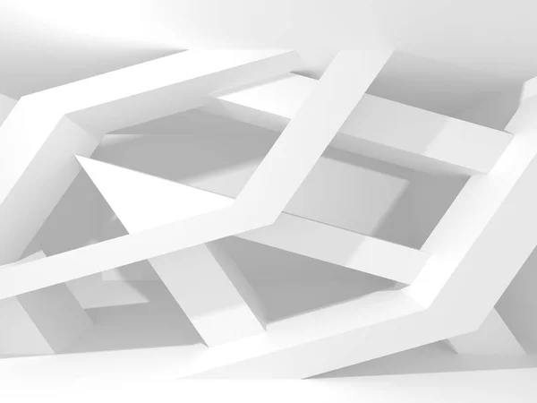 Fondo Arquitectónico Geométrico Abstracto Blanco Con Sombras — Foto de Stock
