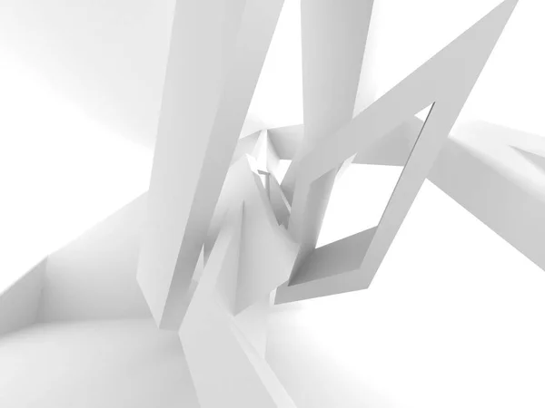 Abstracte Geometrische Bouwkundige Achtergrond Wit Met Schaduwen — Stockfoto
