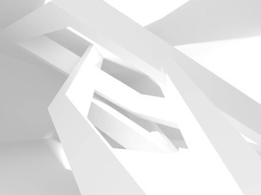 Soyut geometrik mimari arka planda beyaz gölgeler ile