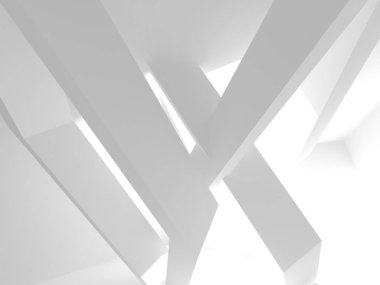 Soyut geometrik mimari arka planda beyaz gölgeler ile