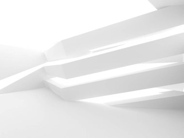 Soyut geometrik mimari arka planda beyaz gölgeler ile
