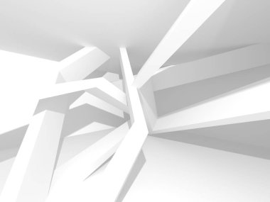 Soyut geometrik mimari arka planda beyaz gölgeler ile