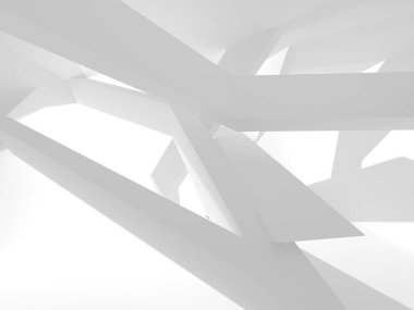 Soyut geometrik mimari arka planda beyaz gölgeler ile