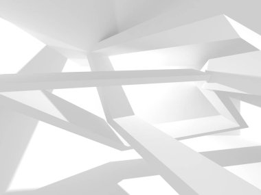 Soyut geometrik mimari arka planda beyaz gölgeler ile