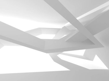 Soyut geometrik mimari arka planda beyaz gölgeler ile