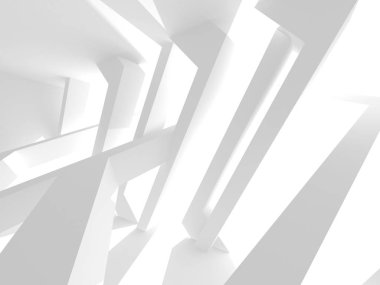 Soyut geometrik mimari arka planda beyaz gölgeler ile