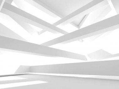 Soyut geometrik mimari arka planda beyaz gölgeler ile