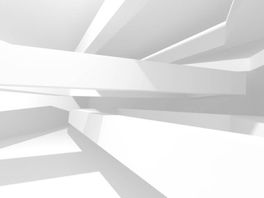 Soyut geometrik mimari arka planda beyaz gölgeler ile