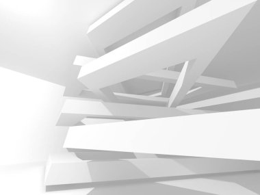 Soyut geometrik mimari arka planda beyaz gölgeler ile