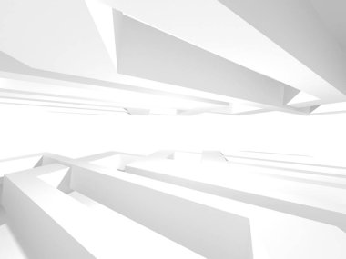 Soyut geometrik mimari arka planda beyaz gölgeler ile