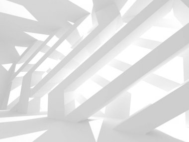 Soyut geometrik mimari arka planda beyaz gölgeler ile