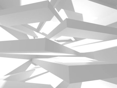 Soyut geometrik mimari arka planda beyaz gölgeler ile