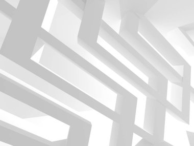 Soyut geometrik mimari arka planda beyaz gölgeler ile