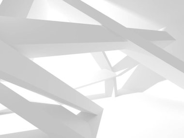 Soyut geometrik mimari arka planda beyaz gölgeler ile