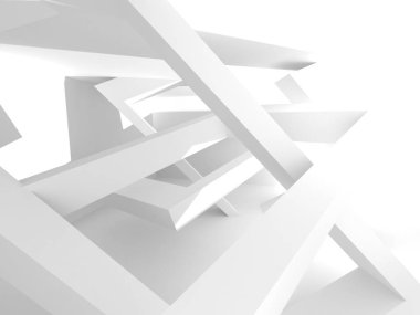 Soyut geometrik mimari arka planda beyaz gölgeler ile