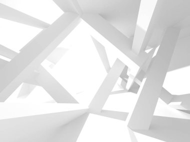 Soyut geometrik mimari arka planda beyaz gölgeler ile