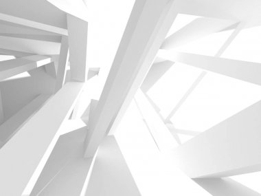 Soyut geometrik mimari arka planda beyaz gölgeler ile