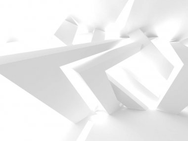 Soyut geometrik mimari arka planda beyaz gölgeler ile