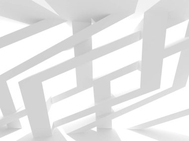 Soyut geometrik mimari arka planda beyaz gölgeler ile