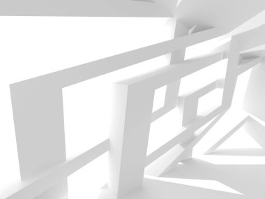 Soyut geometrik mimari arka planda beyaz gölgeler ile