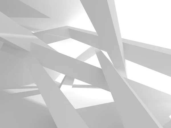 Fond Architectural Géométrique Abstrait Blanc Avec Ombres — Photo