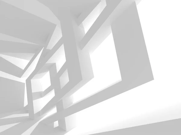 抽象几何建筑背景在白色与阴影 — 图库照片