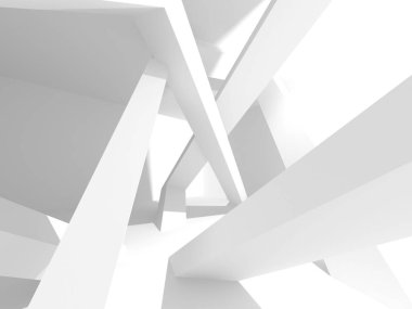 Soyut geometrik mimari arka planda beyaz gölgeler ile