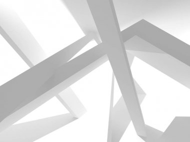 Soyut geometrik mimari arka planda beyaz gölgeler ile