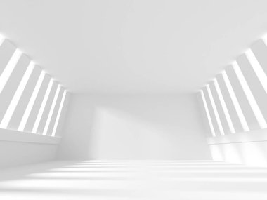 Soyut geometrik mimari arka planda beyaz gölgeler ile